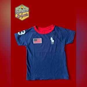 Polo by Ralph Lauren Kids Blue Tee with Red Trim